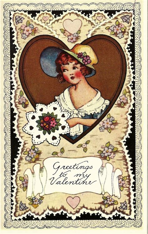 Maize Hutton Vintage Valentine Postcard Printables Tu Vous