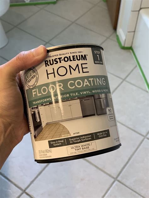 Rust Oleum Home Floor Coating For Painting Tile Floors
