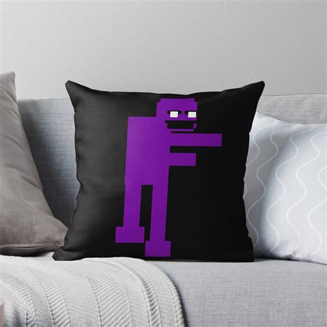 Fnaf Purple Guy 8 Bit Throw Pillow For Sale By Mattwilldo Redbubble