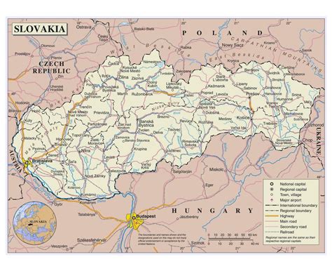 Mapa de eslovaquia mapas america n mapas america s mapas africa mapas oceania mapas asia mapas europa mapas oceanos mapas mundo. Eslovaquia road map - Mapa de Eslovaquia carretera (este ...