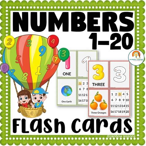 Teach Numbers With Kindergarten Math Flash Cards 80 Cards Included