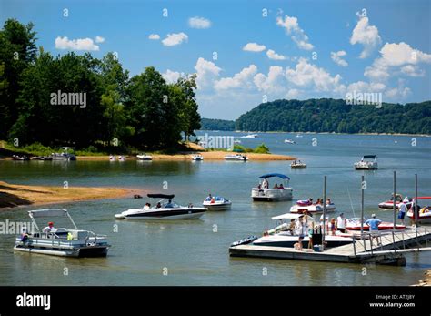 Boating On Lake Monroe In The Paynetown State Recreation Area In The