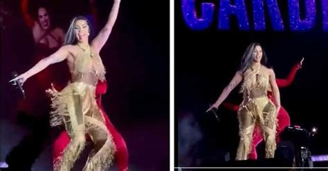 Cardi B Suffers Wardrobe Malfunction After Her Hot Pants Rip On Stage