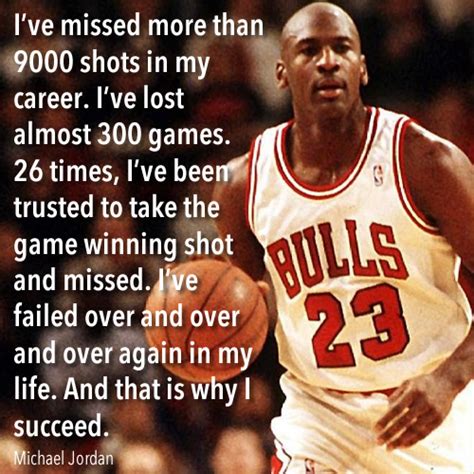 I've lost almost 300 games. 22 Michael Jordan Best Quotes - We Need Fun