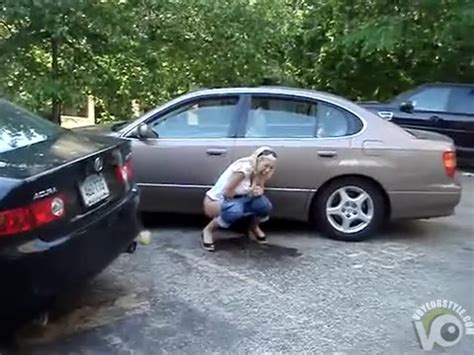 Laughing Wife Relieves Herself In A Parking Lot XXX FemeFun
