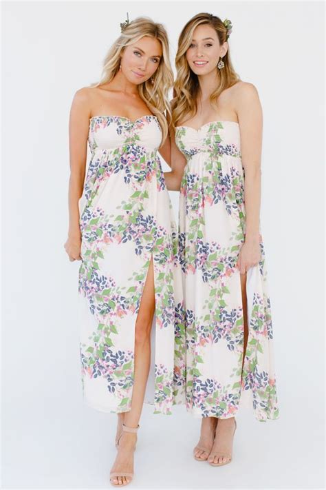 Check out our bridal shower dress selection for the very best in unique or custom, handmade pieces from our dresses shops. long, mismatched, wedding, short, floral, watercolor, blush, blue, fall, summer, spring, country ...