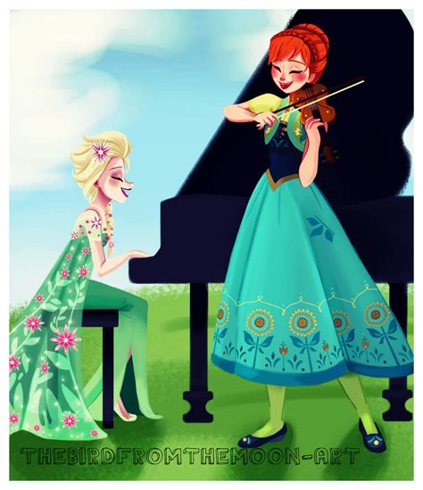 Elsa And Anna Frozen Fever Fan Art 38583290 Fanpop