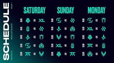 League Of Legends Lec 2023 Winter Split Schedule For Weeks 1 And 2