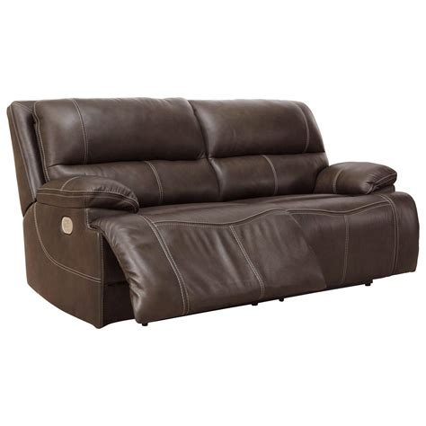 Signature Design By Ashley Ricmen Leather Match 2 Seat Power Reclining