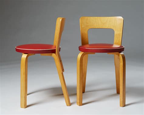 In 1921 alvar aalto got the diploma of architecture at the helsinki institute of technology and his career as an architect started. Pair of chairs and stools designed by Alvar Aalto for ...