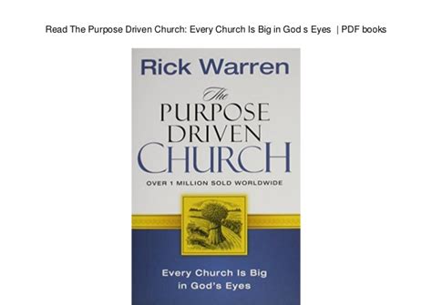 Purpose Driven Church Book Pdf Clevernevada
