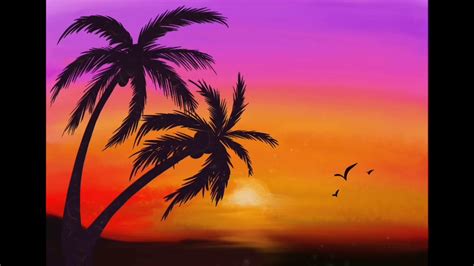 Learn Procreate Sunset Digital Painting Youtube