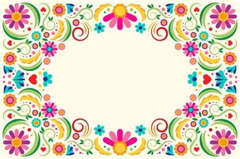 Free Vector Multicolored Mexican Wallpaper Theme