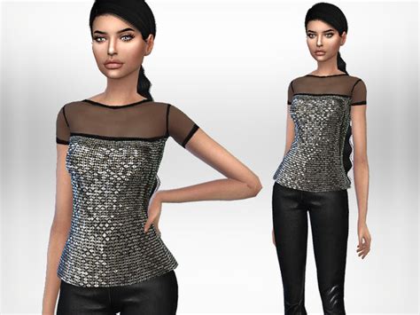 Sequin Top By Puresim At Tsr Sims 4 Updates