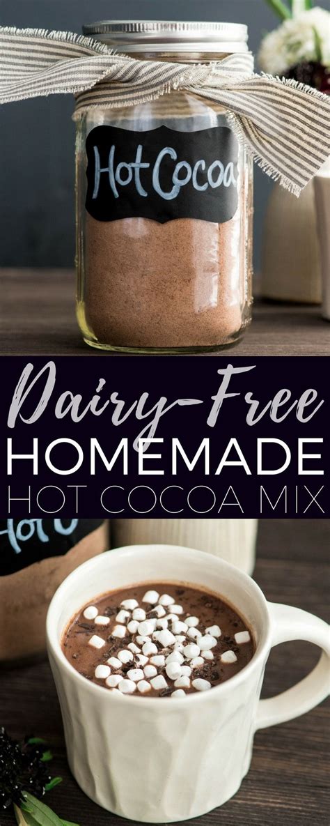 This Dairy Free Homemade Hot Chocolate Mix Is A 6 Ingredient Just Add Water Recipe That Makes
