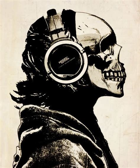 Skull With Headphones Skull Skull Art Skull Wallpaper