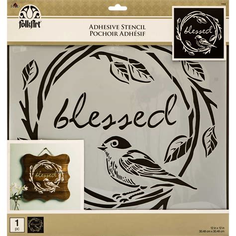 Shop Plaid FolkArt ® Painting Stencils - Adhesive Laser - Blessed ...