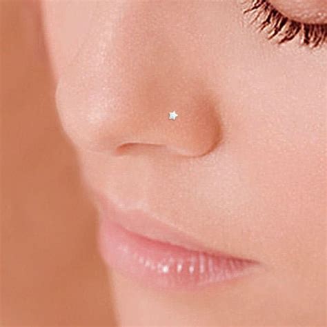 Star Nose Stud Tiny Nose Stud Small Nose Stud Nose Ring Etsy Uk