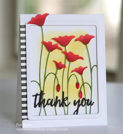 Poppystamps Flower Patch Card And Memory Box Poppy Card Poppy Cards
