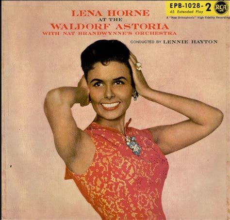 Lena Horne With Nat Brandwynnes Orchestra Conducted By Lennie Hayton