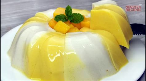 Creamy Mango Gulaman Mango Jelly Recipe Youtube