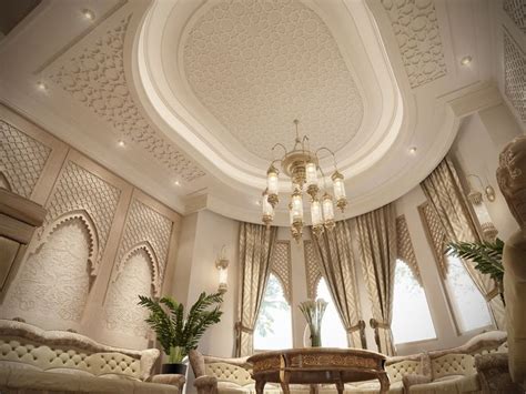 Islamic Interior Villa Qatar On Behance In 2020 Arabic Decor Islamic