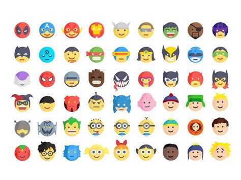 Superheroes And Villains Emoji Emoji Emoji Design Superhero