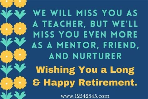 Retirement Quotes For Teachers Wishes Messages