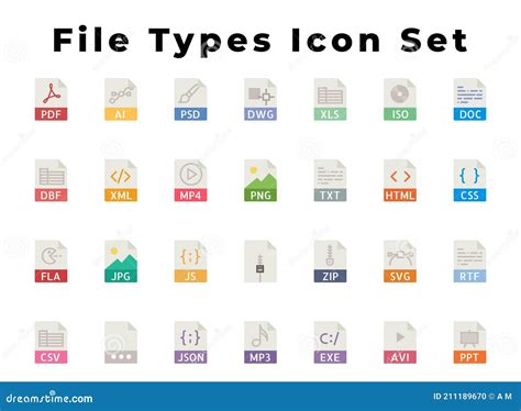 Tous Les Types De Fichiers Icon Set You Need Formats De Fichiers Icon