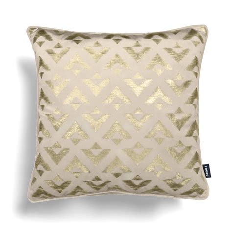 Gold Cushion Covers Cream Natural Metallic Sparkle Throw Cushion Cover