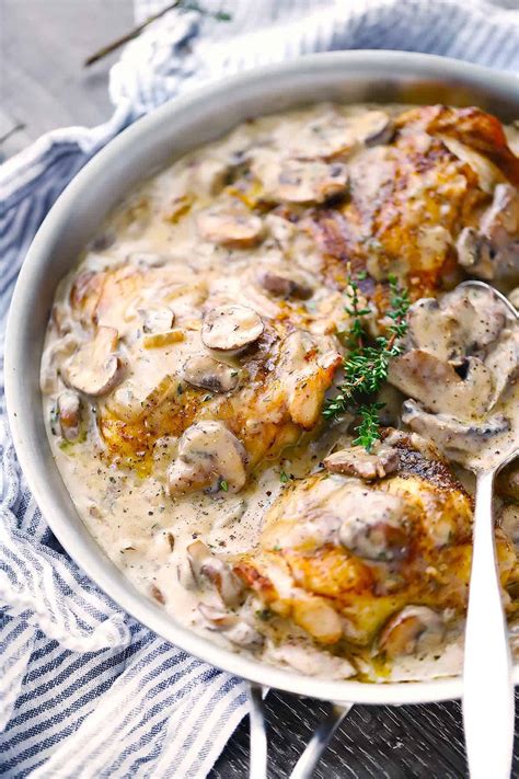 Chicken Thighs With Mushrooms