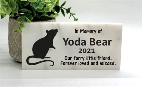 Rat Mouse Memorial Stone Personalized Pet Memorial T Etsyde