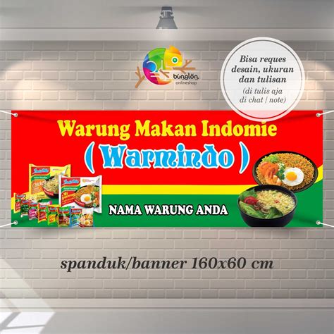 Jual Spanduk Banner Warmindo Warung Indomie Murah Model A Shopee