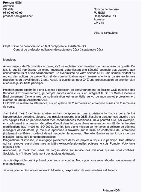 Fort d'un bts écologie et d'une licence pro et protection de l'environnement, je pourrais apporter une crédibilité notable à votre. Lettre De Motivation Licence Pro Alternance Exemple De Cv ...