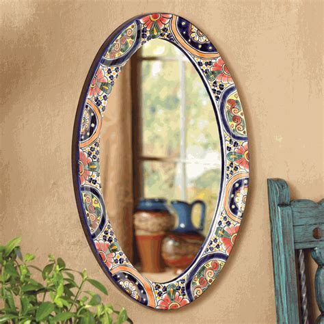 Oval Talavera Mirror Talavera Hacienda Decor Ceramics Ideas Pottery