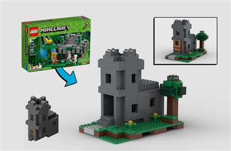 Lego Moc Classic Minecraft Church By Sebbl Rebrickable Build With Lego