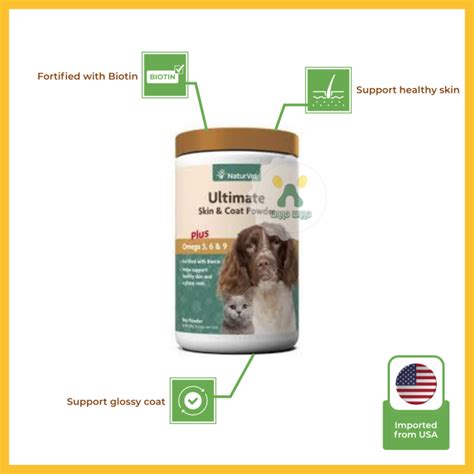 Naturvet Ultimate Skin And Coat Powder Plus Omega 36and9 For Dogs And Cats