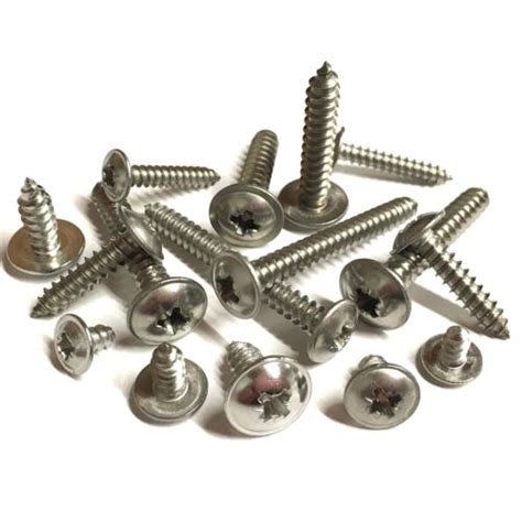 No Pozi Flange Self Tapping Screws A Stainless Flanged Tappers Bs Ebay
