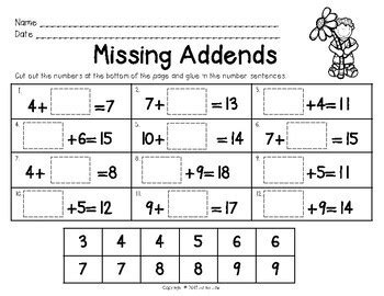 Missing Addends Task Cards by Kathy Law | Teachers Pay Teachers