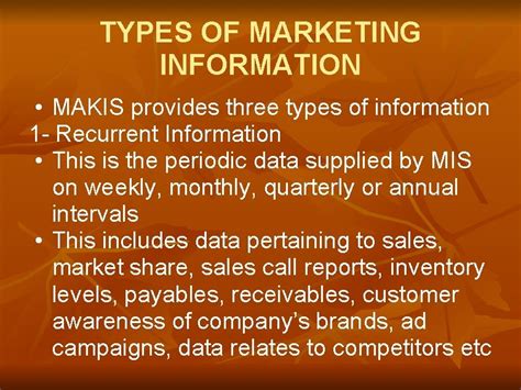 Marketing Information System A Marketing Information System Is