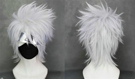 Short Layered Hatake Kakashi Silver White Anime Cosplay Wig Us 1480