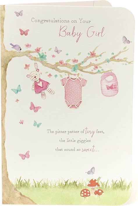 Baby Girl Card New Baby Card New Baby Girl Gifts New Born Baby