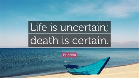 Buddha Quote Life Is Uncertain Death Is Certain