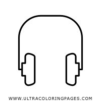 Free coloring pages with the headphones for boys and girls. Headphones Coloring Page - Ultra Coloring Pages