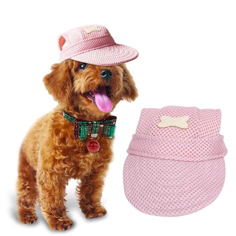 Lyumo Dog Mesh Hat 1pc Fashionable Dog Mesh Baseball Hat Windproof