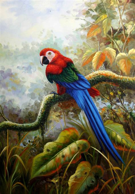 Beautiful Bird Paintings And Art Works For Your Inspiration Parrot