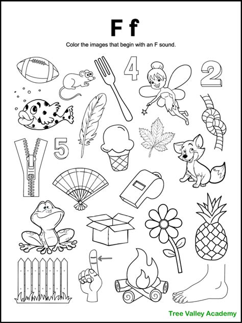 Letter F Coloring Pages For Toddlers