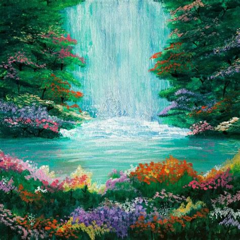 Image Result For Waterfall Painting Waterfall Paintings Landscape