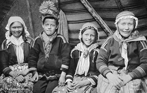 Sami People In Karesuando Gárasavvon Lappland Sweden Sami