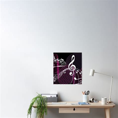 Music Notes Poster By Meeechelle Redbubble